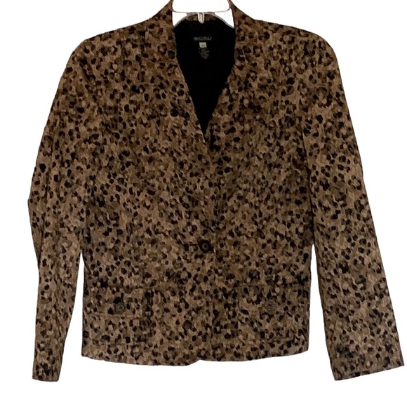 Multiples Leopard print jacket with beautiful appliqué on the back - Picture 3 of 6